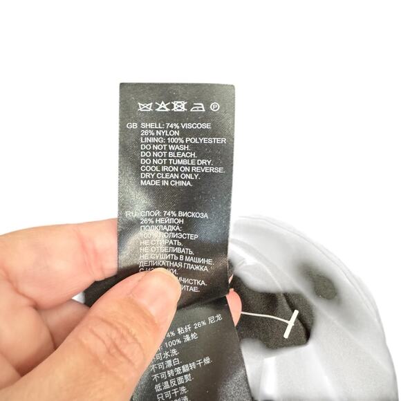 Reiss Bianca Black Velvet Long Sleeve Mini Dress - Picture 9 of 12